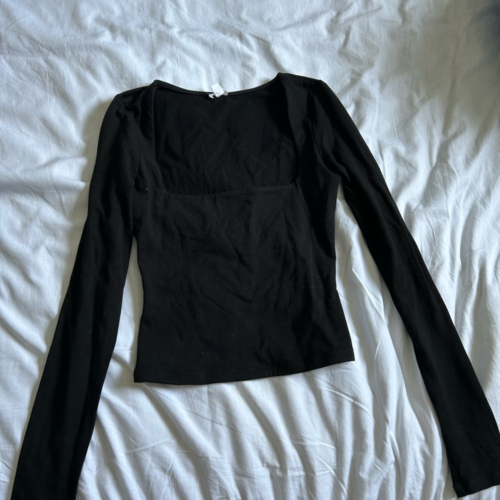 Garage Black Long Sleeve Top